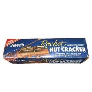 Vintage Reed's Rocket Nut Cracker Heavy Duty Wood With Handle W Box nut